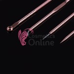 Instrument pentru tratamente cosmetice - CIS036, set 4 bucati Bronz + Suport